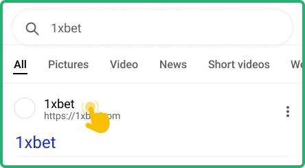 Go to the official 1xBet Kenya site