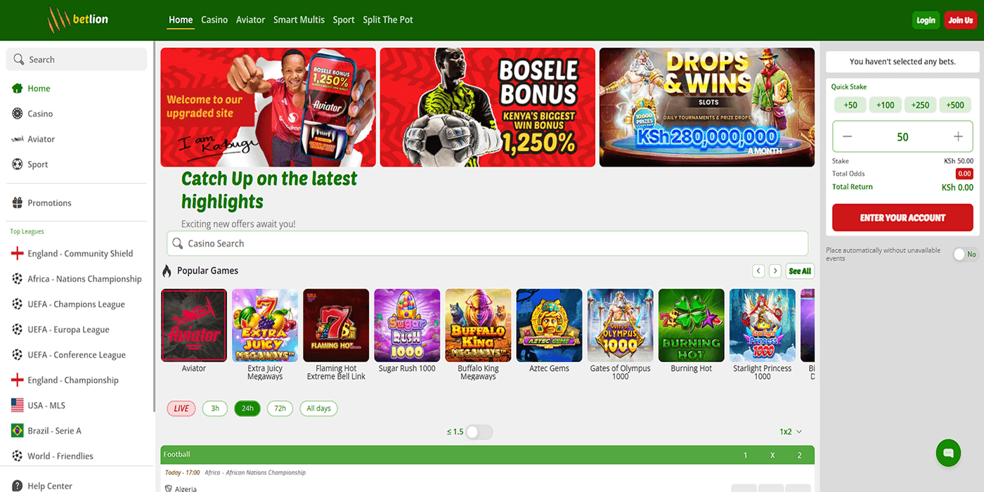 Betlion Desktop Website