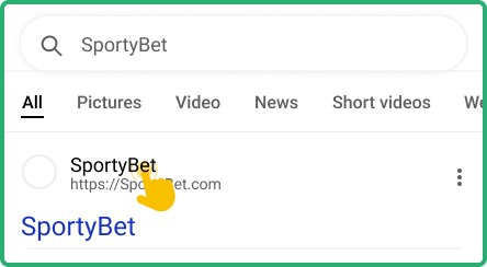 Go to the SportyBet website Go to the SportyBet website
