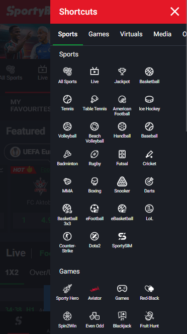 sportybet mobile sports betting games