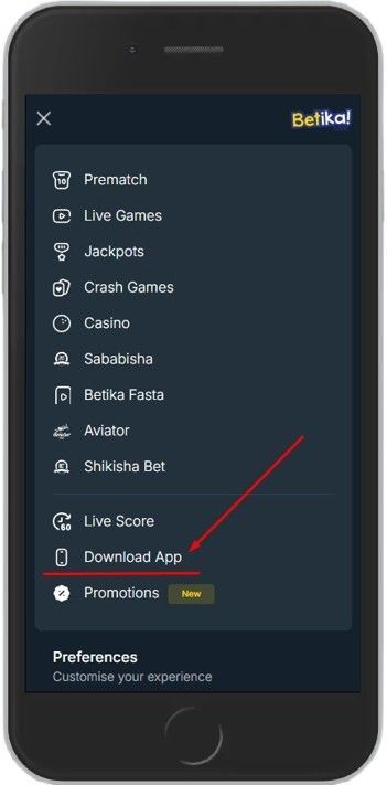 download Betika Android application